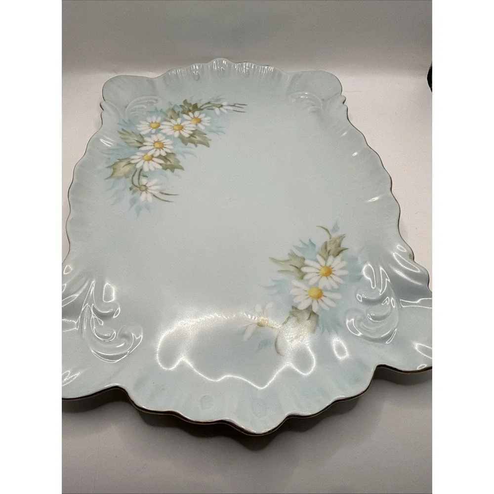 Antique Porcelain Hand Painted Signed Miriam Vanity Tray 12